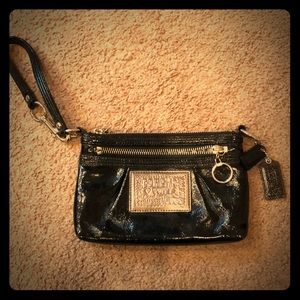 Black coach wristlet